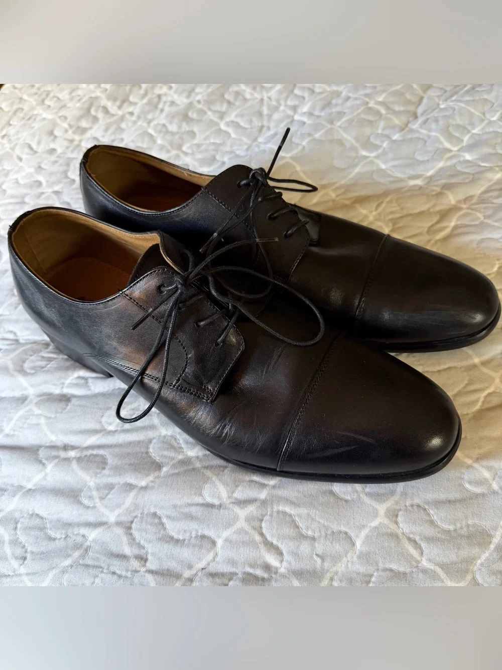 Aldo Black Leather Men’s Lace-Up Dress Shoes size 10